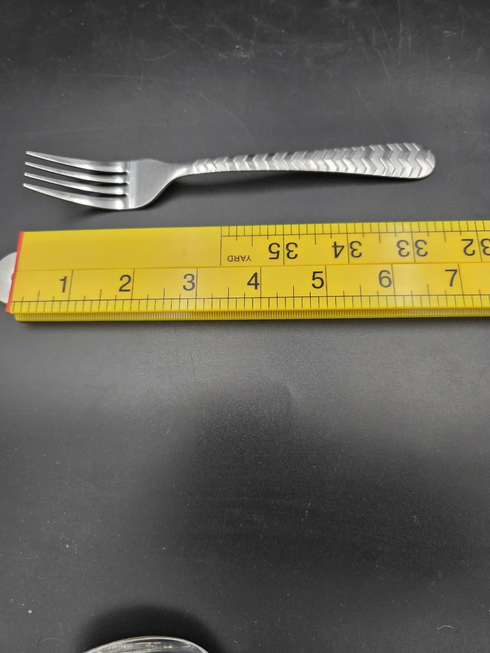 Chevron Pattern Stainless Steel Flatware Set - Silver